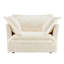 Fauteuil à housse avec 1 grand coussin de dossier et 2 coussins décoratifs-124206959