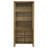 Distressed Light Brown 4-door Display Cabinet