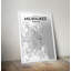 «Milwaukee City Map», reproduction d'impression sur affiche en gris / blanc-24705893