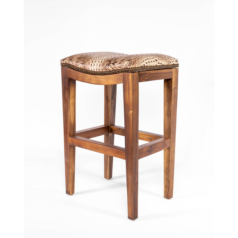 Platzer BR-200 Saddle, Saddle White Croc, Counter Stool (26" Seat Height)