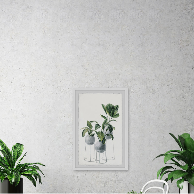 Ceramic Plant Pots - Single Picture Frame Painting, 30cm H x 20cm W 