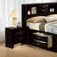 Mobilier de chambre à coucher contemporain pour grand lit double avec tête de lit et bibliothèque de 3 pièces-556521654-556521655