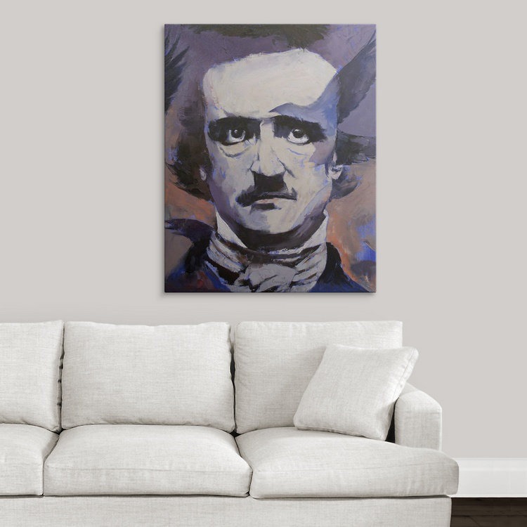 « portrait of edgar allan poe » par l’impression de peintures Michael Creese, H 10 po x l 8 po x P 1,5 po, Toile