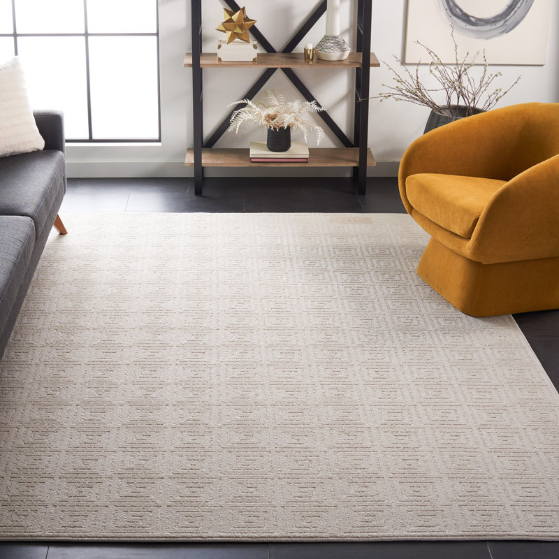 Motif et tapis uni 412 ivoire, Rectangle 8 pi x 10 pi