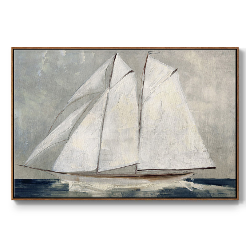 «Réglage de voile», reproduction sur toile, H 27 po x l 41 po x P 2 po, Argent