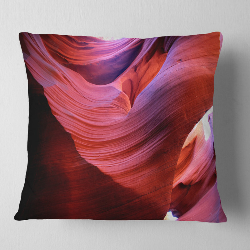Antelope Canyon Light Rays - Landscape Printed Pillow, 18" x 18", Throw pillow
