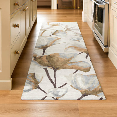 Premium Machine Washable Mayfield AMF2405 Floral Rug