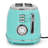 MegaChef 1.7 Liter Electric Tea Kettle and 2 Slice Toaster Combo in Turquoise