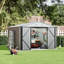 10 ft. W x 8 ft. D Apex Metal Garden Shed