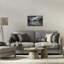 Cadre flottant de montagne nuageuse au loin, design par James Rodewald-752784661-752784660