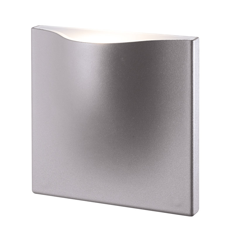 Luminaire à cloison d'extérieur à 1 ampoule DEL intégrée Haven, Aluminium