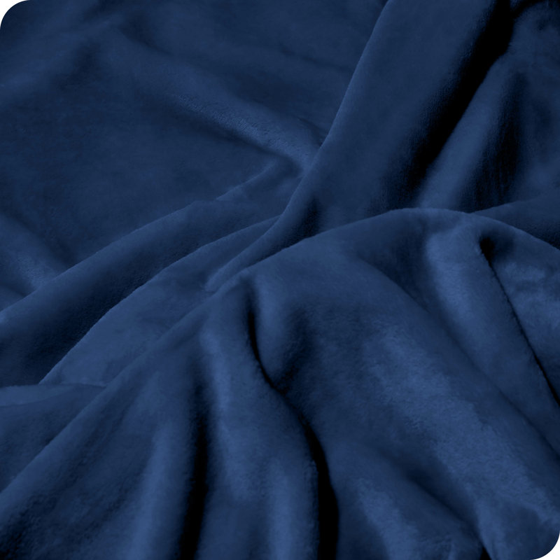 Giant Dark Blue Microplush Fleece Blanket