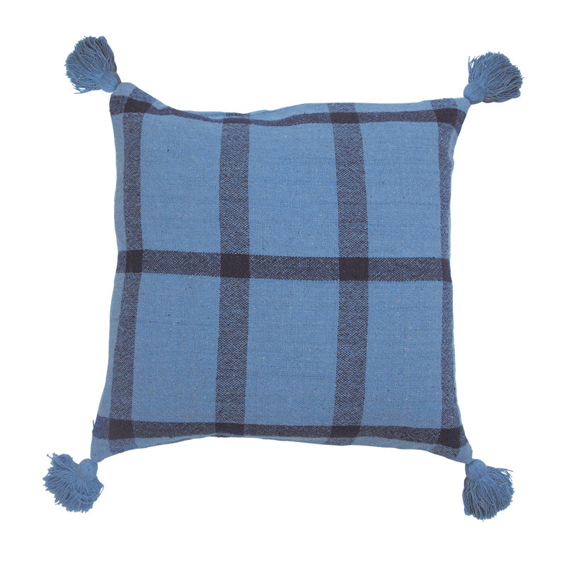 Tassels Cotton Reversible Throw Pillow