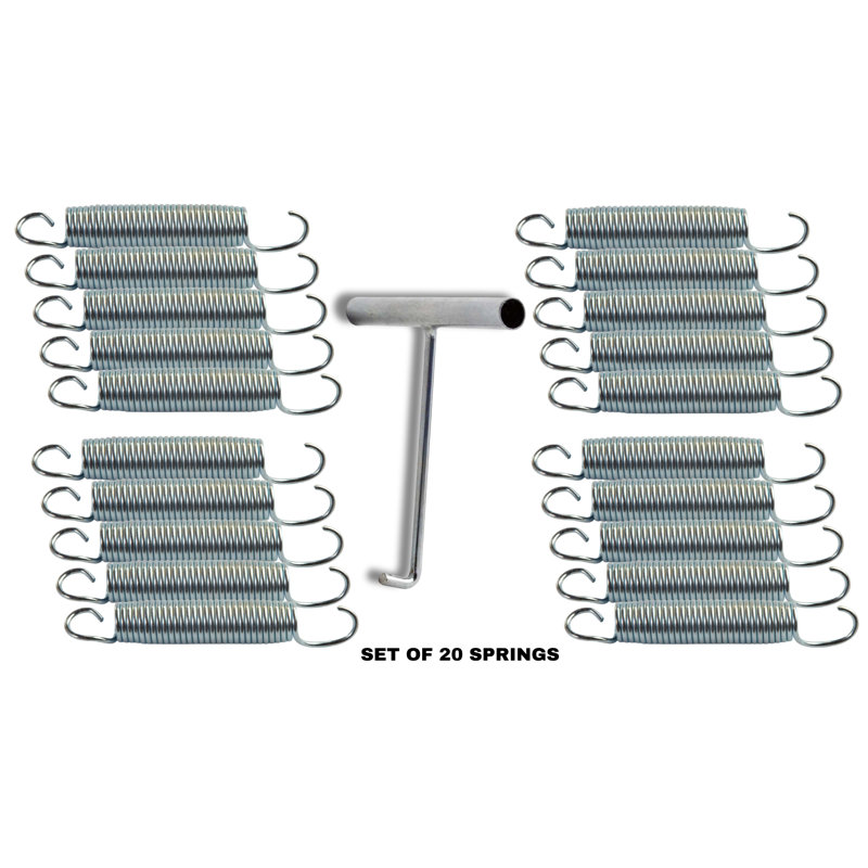 Set of 20 Galvanized Steel Trampoline Springs