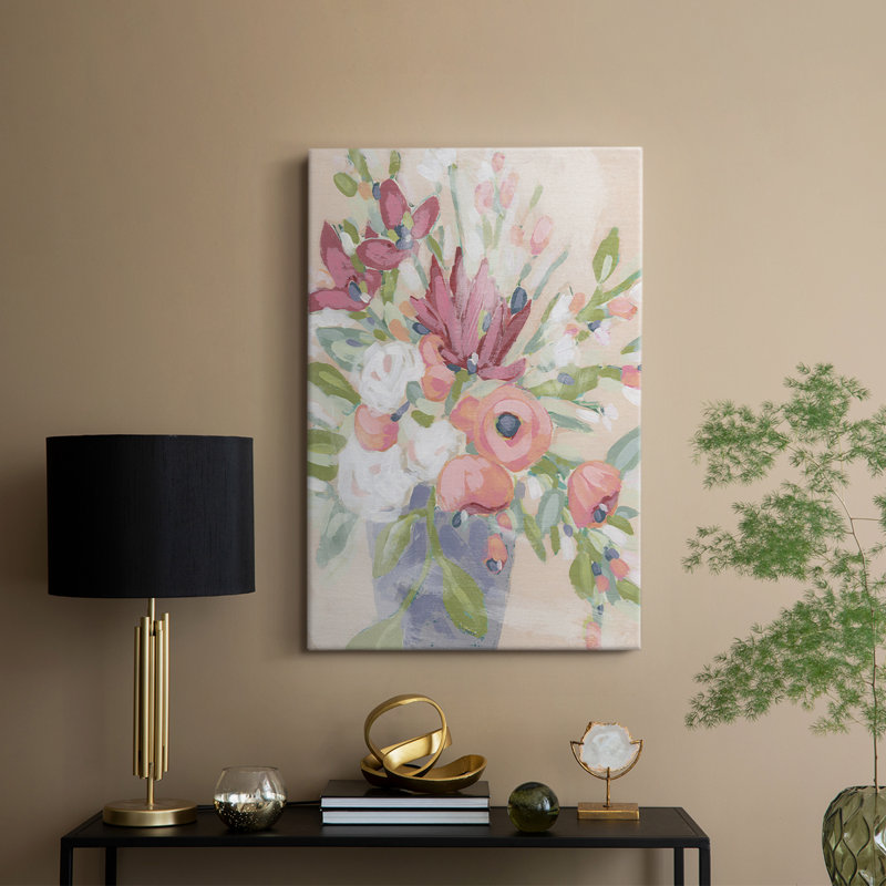 Blush Array II -Custom Wrapped Gallery Cavas, 18" H x 12" W