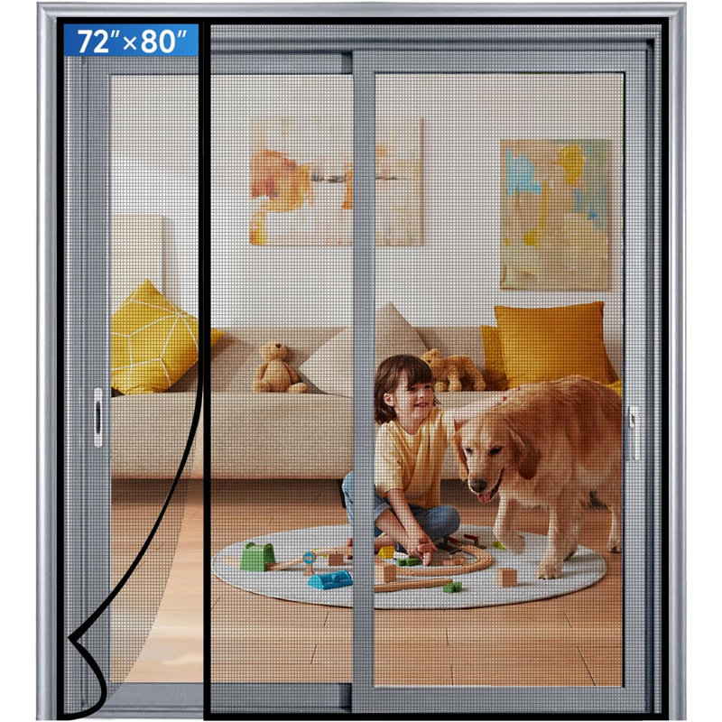 Couvercle de porte magnétique magnétique, 74" W x 82" H