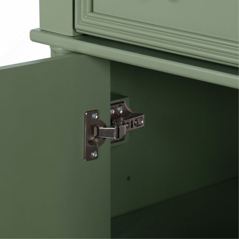 27.8" Bathroom Cabinet, Only Cabinet, White, Green