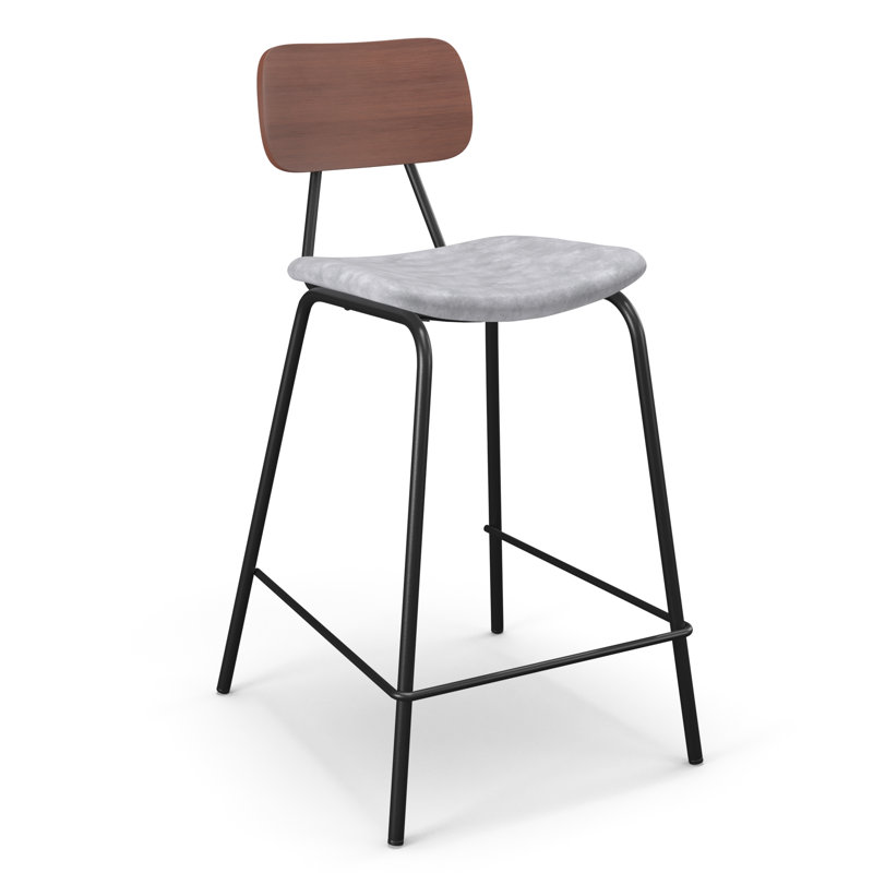 Tabouret de bar et de comptoir Buda, Brun clair, Naturel, Tabouret de comptoir (siège d’une hauteur de 24