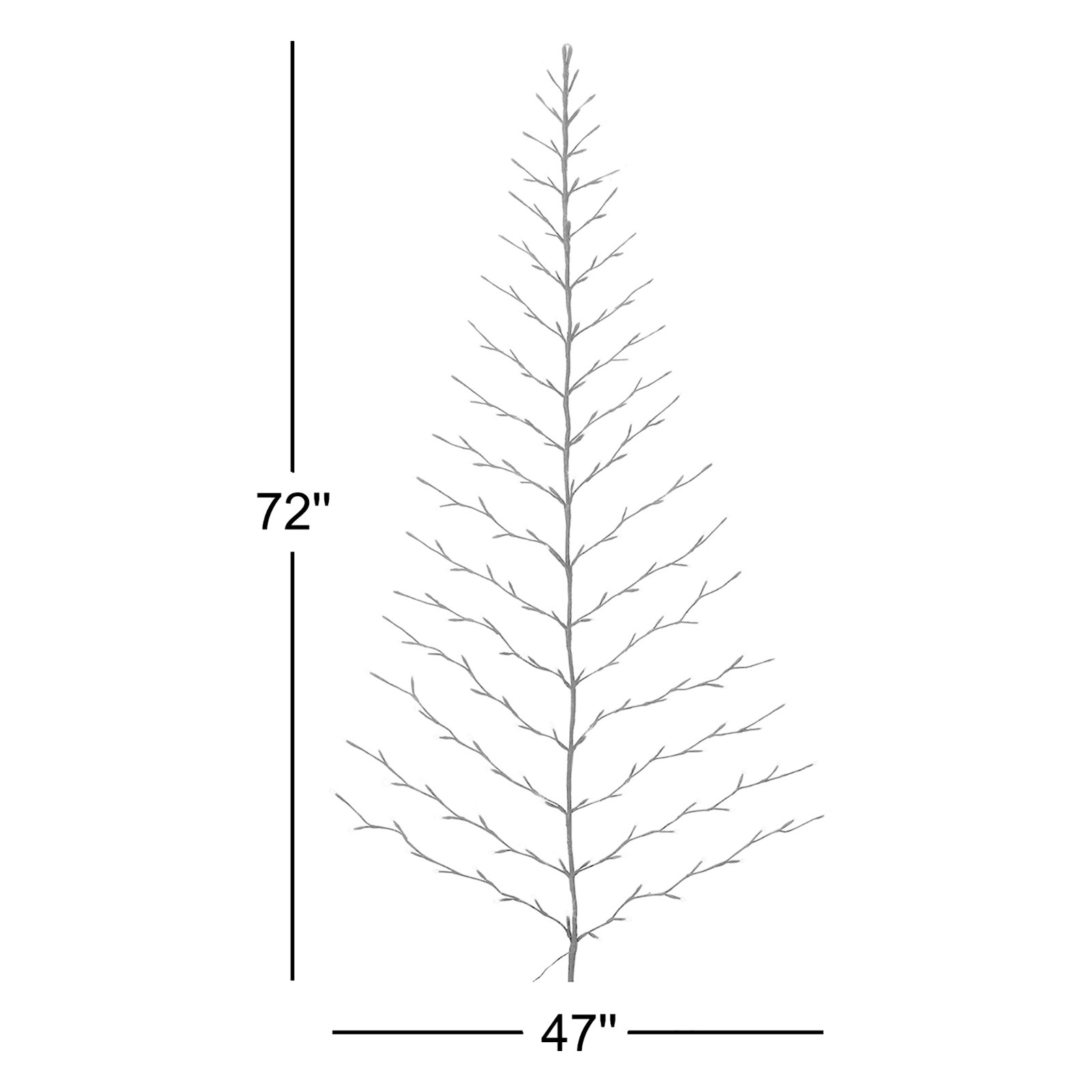 6' Wall Hanging LED Tree