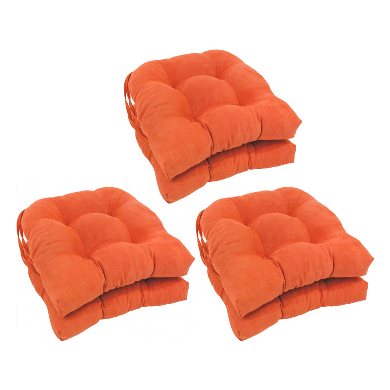 Coussin de siège 6 pièces Red Barrel Studio®, Tangerine