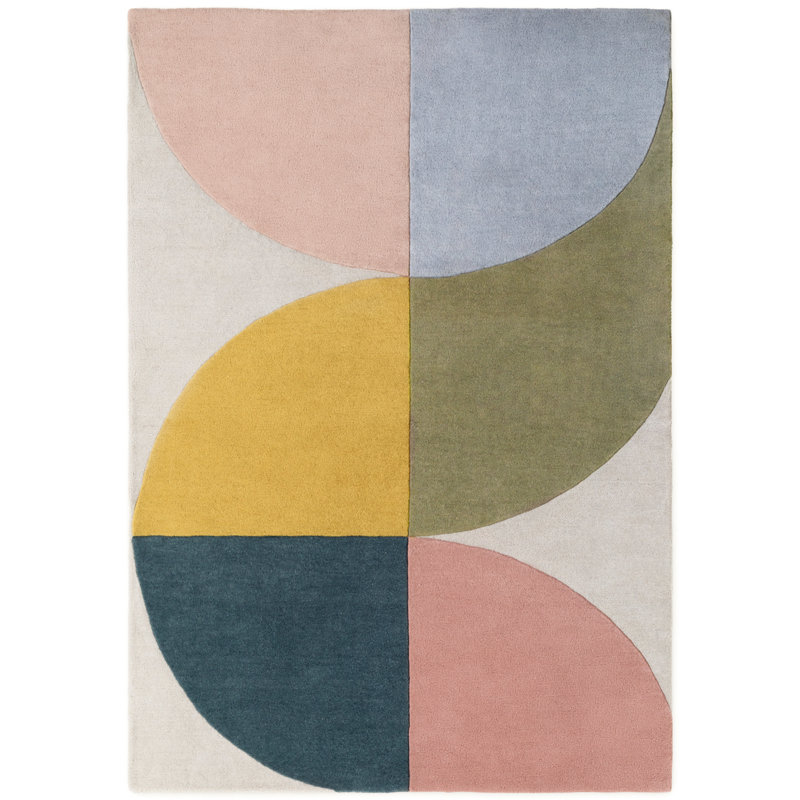Deveshi Geometric Wool Hand Tufted Area Rug, Rectangle 160 x 230 cm
