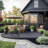 3-Section Wicker Raised Planter - Black