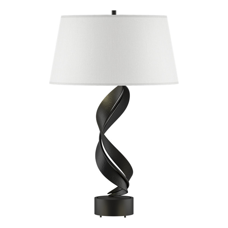 Folio 25.1" Table Lamp, Natural Anna, Dark Smoke