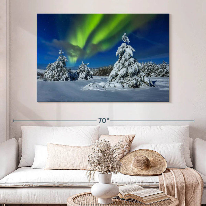 Alvord Winter Northern Lights, H 34 po x l 51 po