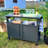 35.51'' H x 51.67'' W 3 - Cabinet Utility Cart with Wheels-91438701