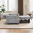 Zuliana Convertible Sleeper Sofa Bed, Pull Out Couch with Adjustable Backrest Recliner Chair