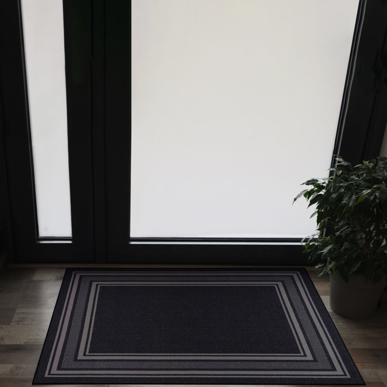 Raceland Black Non-Slip Area Rug