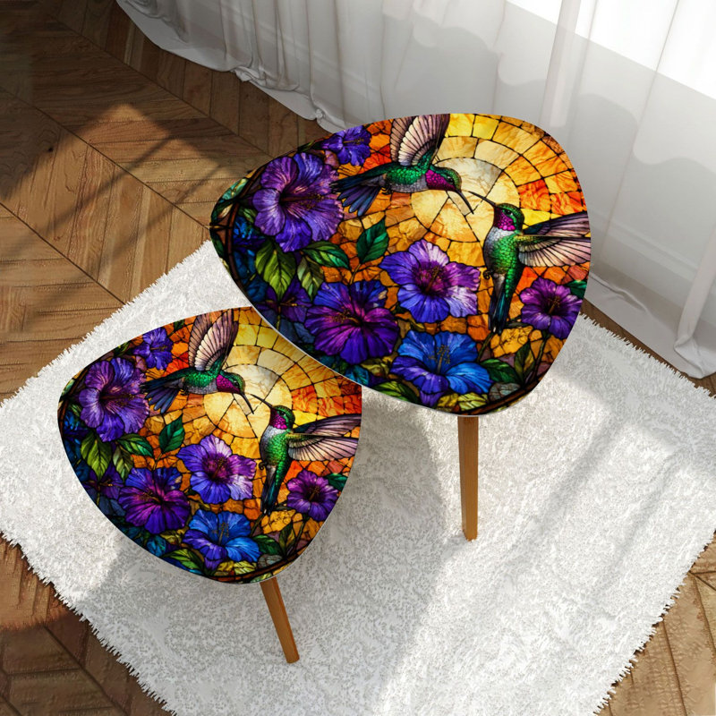 Ensemble de 2 tables basses gigognes Triangle