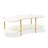 Sassani Cocktail Table - Pearl White/Gold