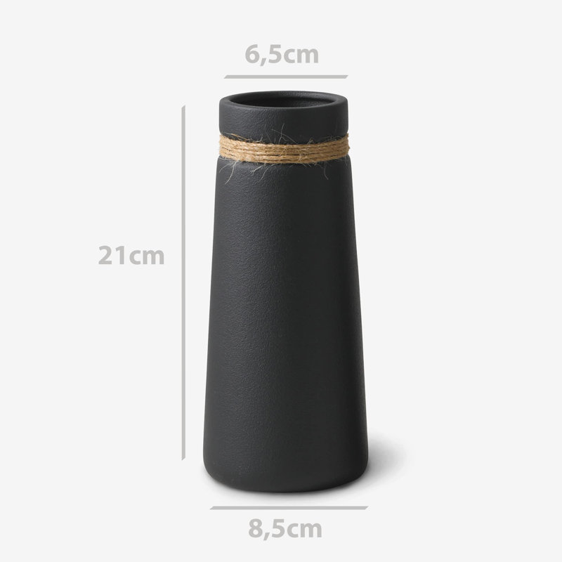 Ceramic / Porcelain Table Vase, Black