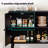 Sideboard Buffet Cabinet With 3 Rattan Doors,Modern Kitchen Storage Console Cabinet-105791442-105791445