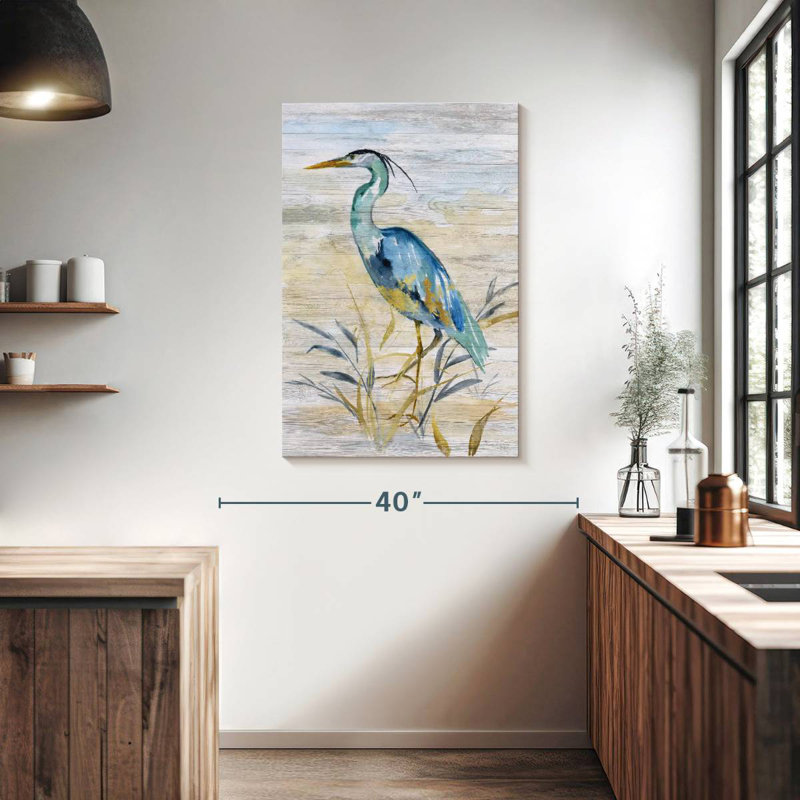 Héron bleu Brampt II, H 39 po x l 26 po