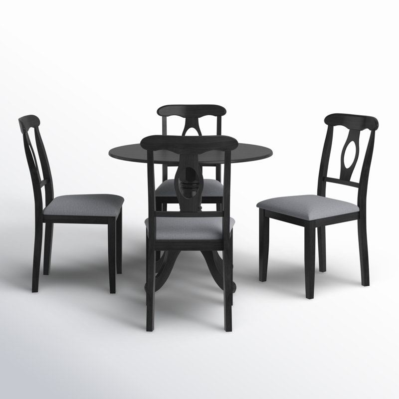 Ensemble repas pour 4 personnes Alnesha, Noir
