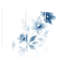 "Blue Floral", ensemble de 3 reproductions de fleurs abstraites-501531606