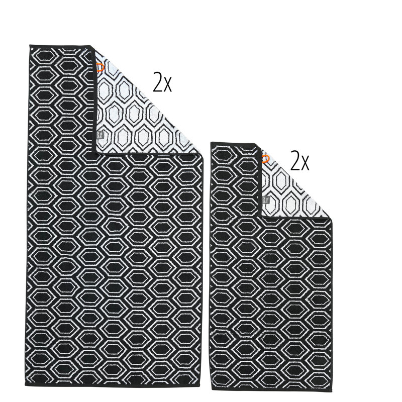 Faucett Midweight Jacquard Mulit-Size Set, Black/White
