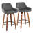 Cassiopeia Fixed-Height Bar & Counter Stool with Bent Wood Legs-94885248-94885247-94885246