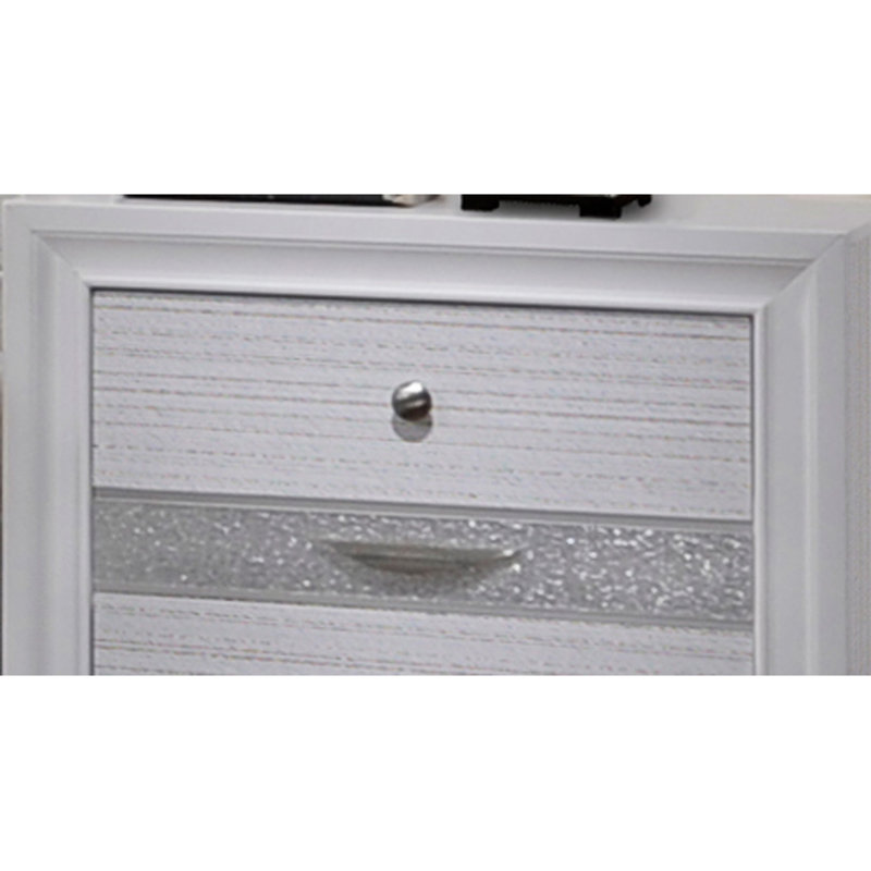 Table de chevet 2 tiroirs Eternity, Blanc