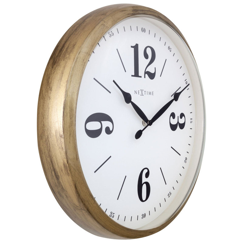 Horloge murale en métal , Blanc