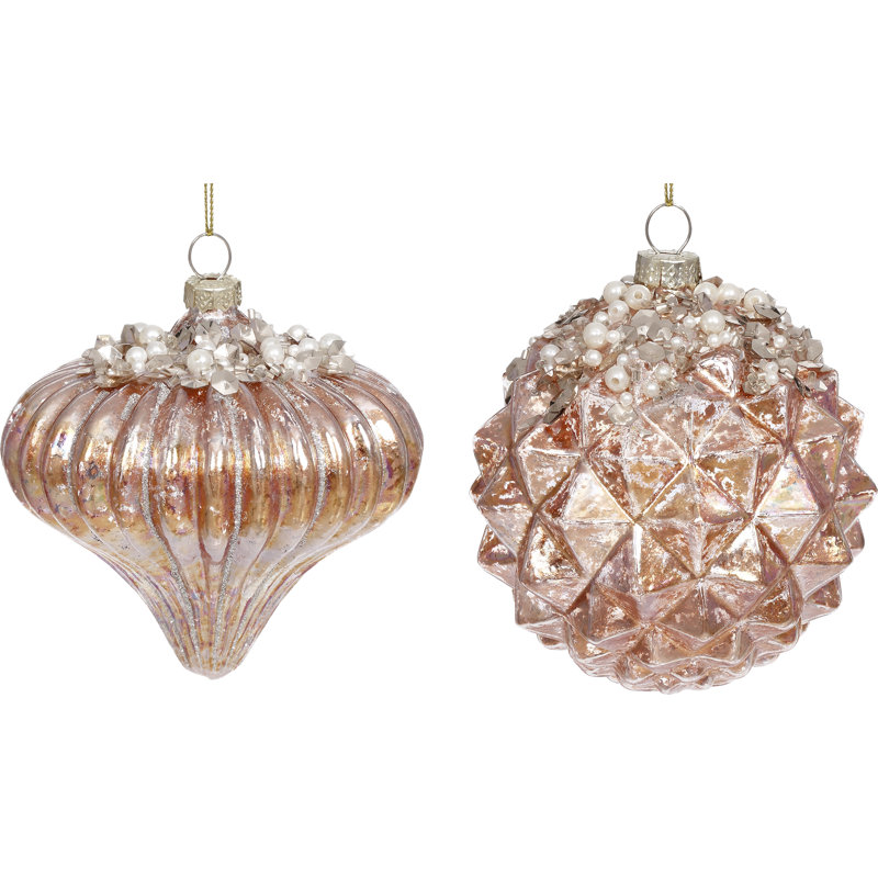 Jeweled Spiral Ornament - 4-5 Inches Set Of 6