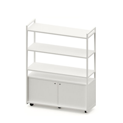 Deakins 176cm H x 119cm W Etagere Bookcase