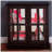LED Curio Display Cabinet,Antique Display Cabinet with Adjustable Shelves,Retro Design Quality Showcase with Lattice Doors