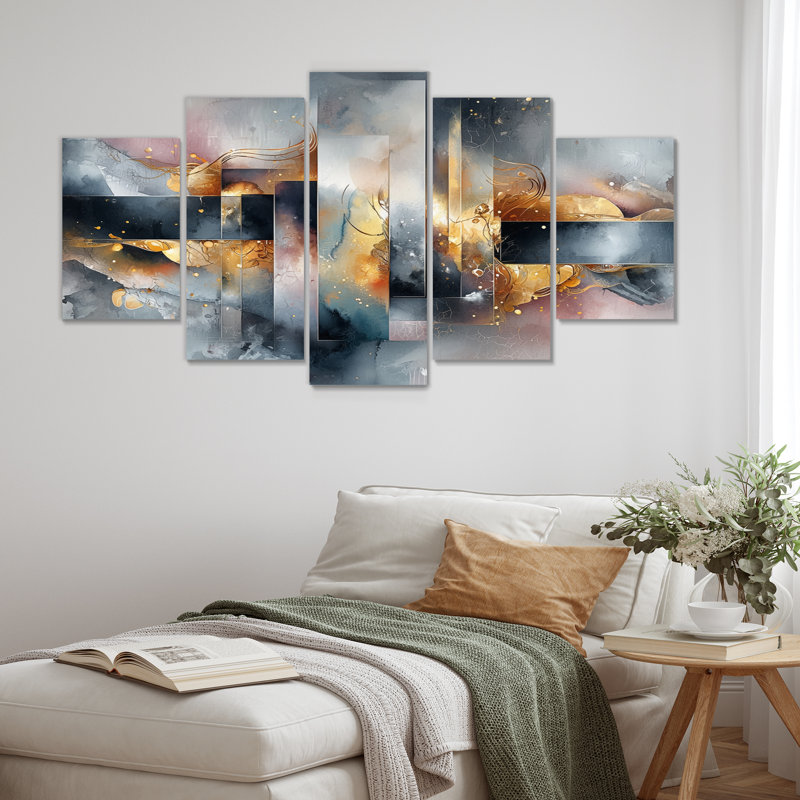 Geometric Ink Pulse III - Constructivism Wall Decor - Art mural moderne