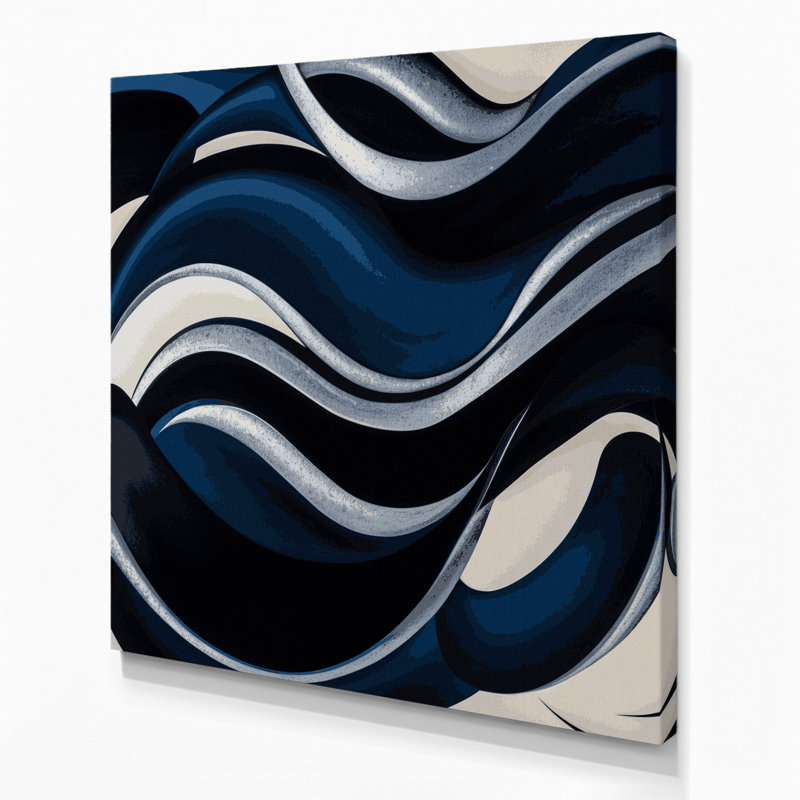 Art mural sur toile Biomorphic Abstraction, H 16 po x l 16 po