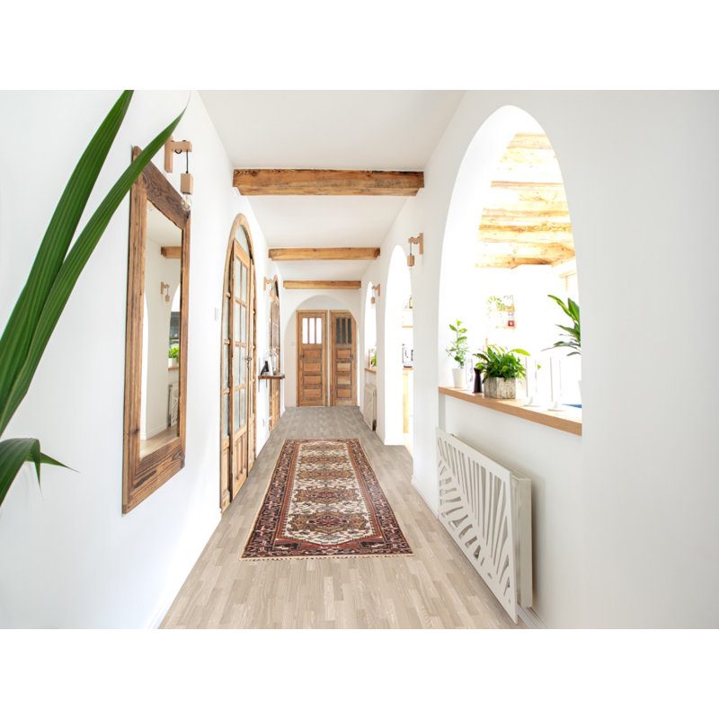 Tapis de couloir géométrique ivoire 2 x 12