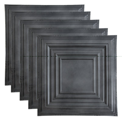 Dalle de plafond Great Lakes Tin Detroit (paquet de 5)