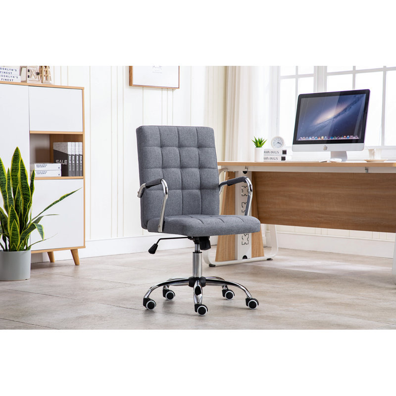 Polyester Blend Office Chair, Grey